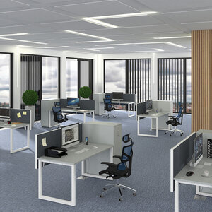 UNI O Office desks - grey