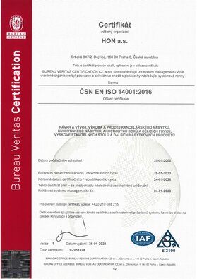 Certifikát ISO-14001